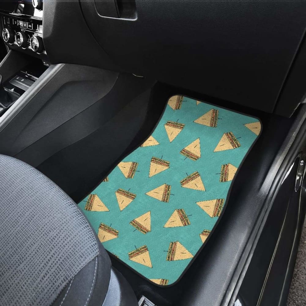 Sandwich Pattern Print Design 03 Front And Back Car Mats 160830 - YourCarButBetter