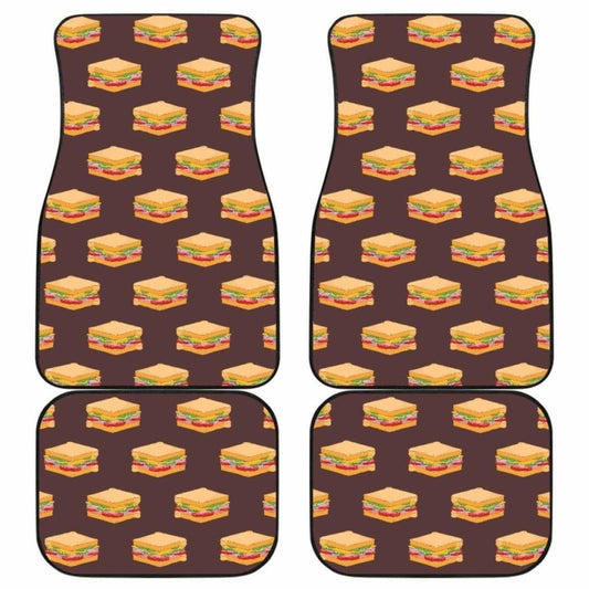 Sandwich Pattern Print Design 04 Front And Back Car Mats 160830 - YourCarButBetter