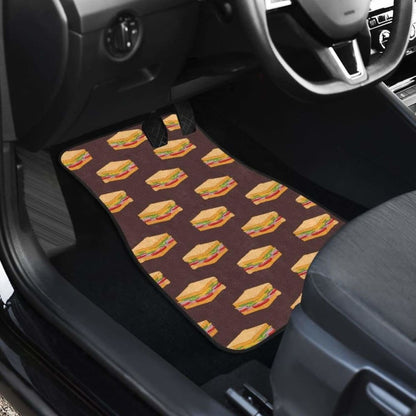Sandwich Pattern Print Design 04 Front And Back Car Mats 160830 - YourCarButBetter