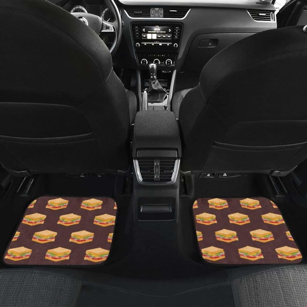 Sandwich Pattern Print Design 04 Front And Back Car Mats 160830 - YourCarButBetter