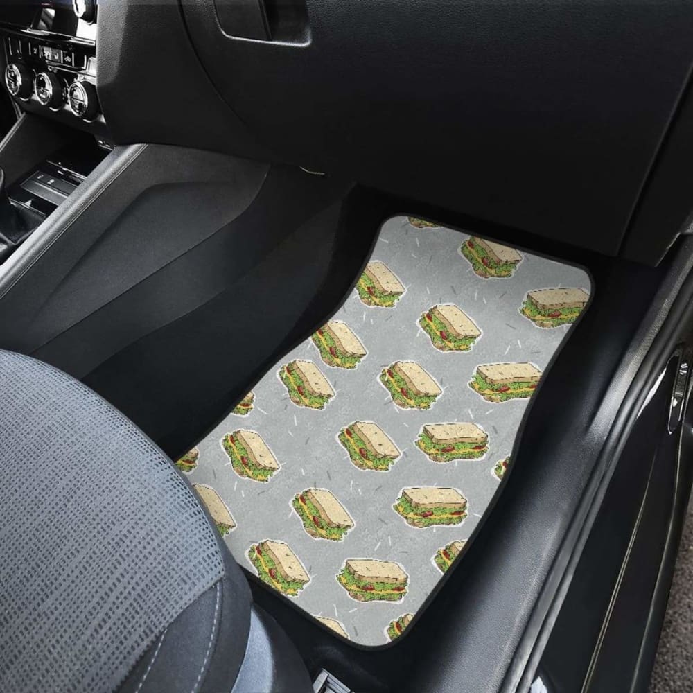 Sandwich Pattern Print Design 05 Front And Back Car Mats 160830 - YourCarButBetter