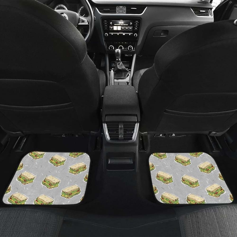 Sandwich Pattern Print Design 05 Front And Back Car Mats 160830 - YourCarButBetter
