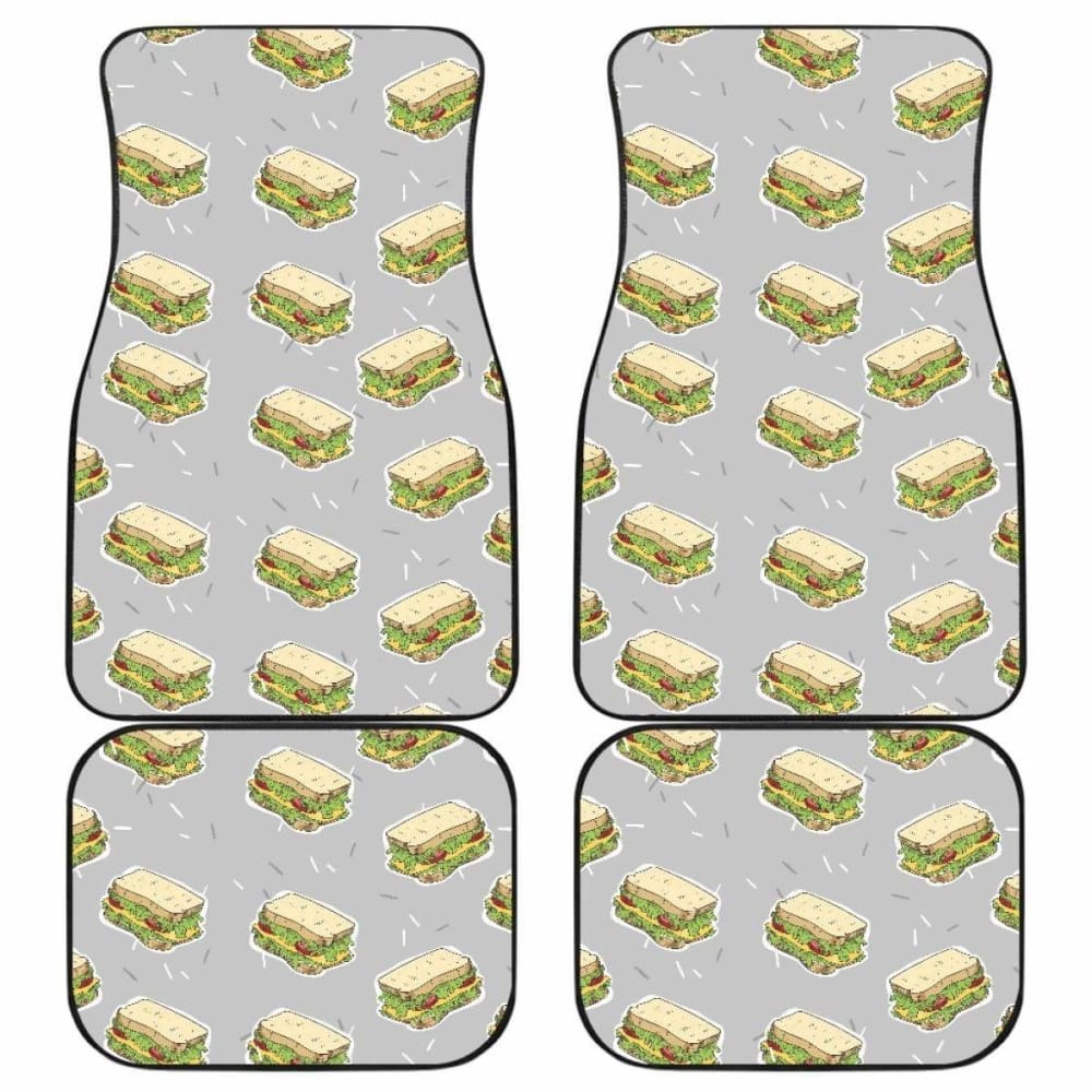 Sandwich Pattern Print Design 05 Front And Back Car Mats 160830 - YourCarButBetter