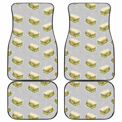 Sandwich Pattern Print Design 05 Front And Back Car Mats 160830 - YourCarButBetter
