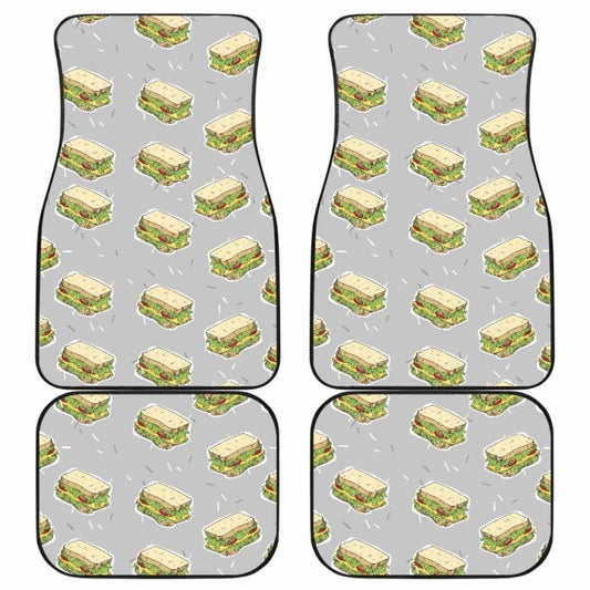 Sandwich Pattern Print Design 05 Front And Back Car Mats 160830 - YourCarButBetter