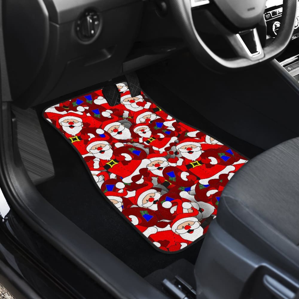 Santa Claus With Christmas Gifts Car Floor Mats 211603 - YourCarButBetter