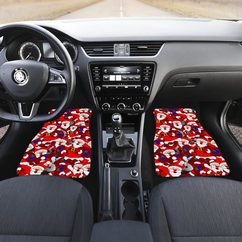 Santa Claus With Christmas Gifts Car Floor Mats 211603 - YourCarButBetter