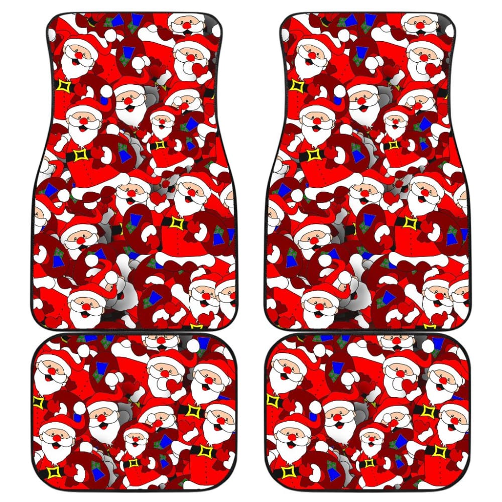 Santa Claus With Christmas Gifts Car Floor Mats 211603 - YourCarButBetter