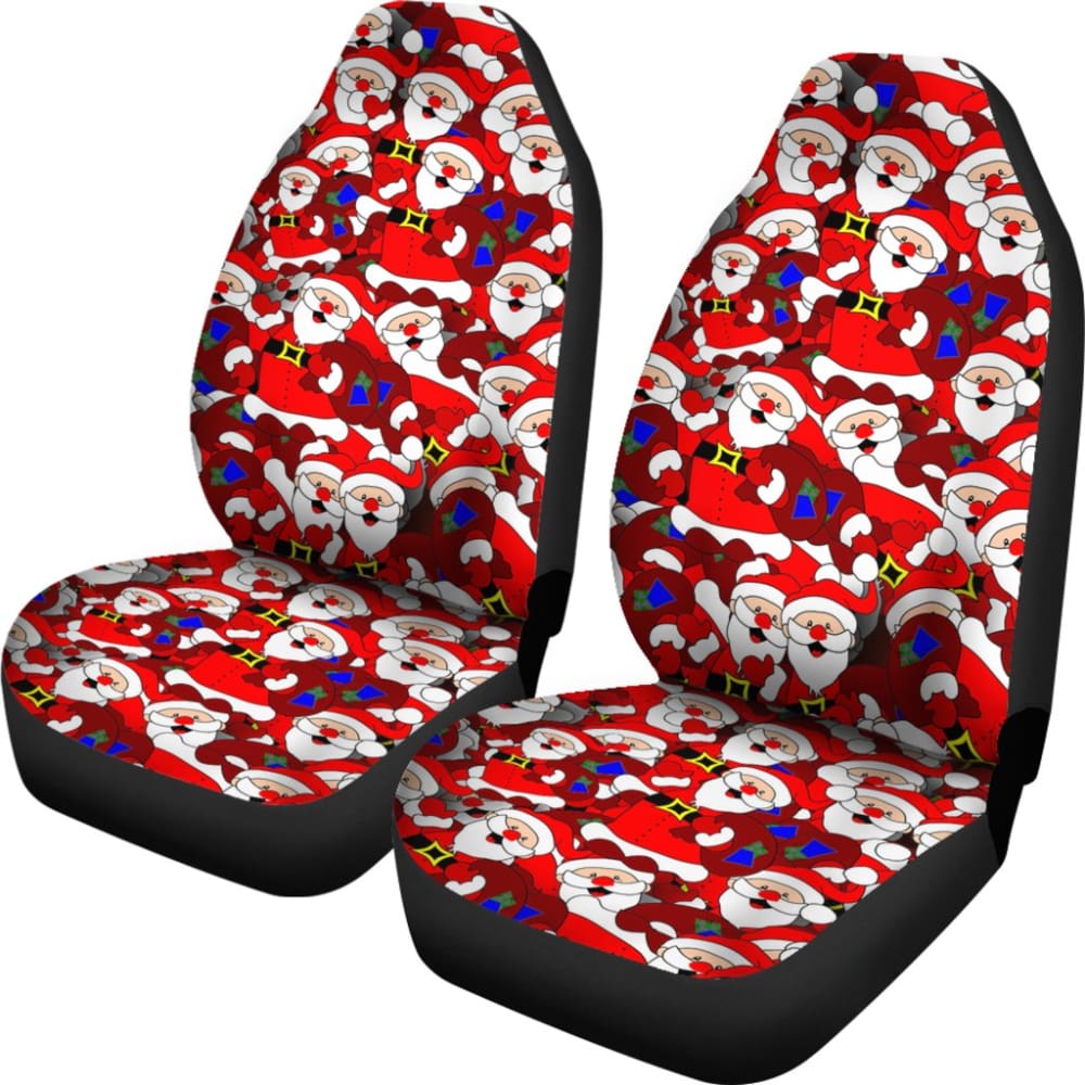 Santa Claus With Christmas Gifts Car Seat Covers 211603 - YourCarButBetter