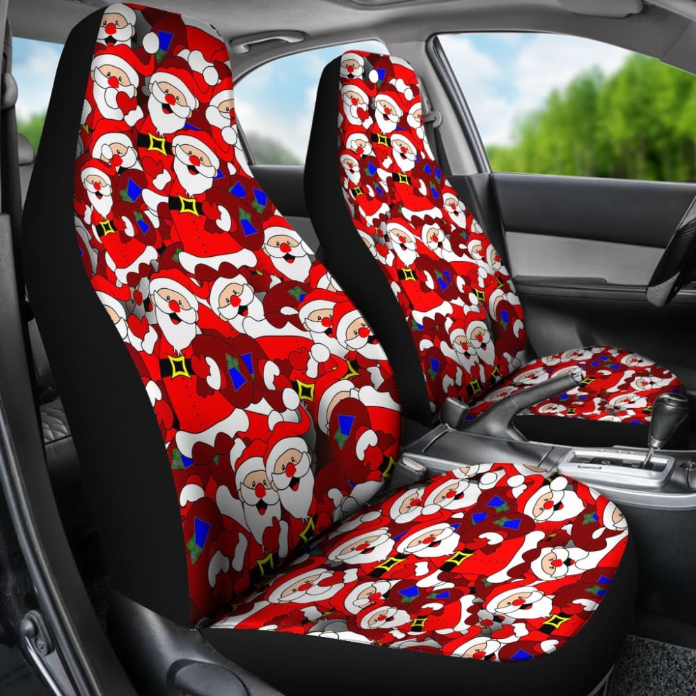Santa Claus With Christmas Gifts Car Seat Covers 211603 - YourCarButBetter