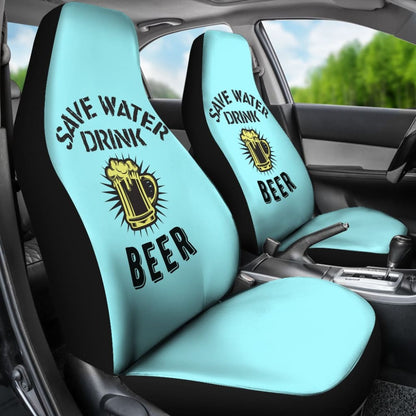Save Water Drink Beer Car Seat Covers 210206 - YourCarButBetter
