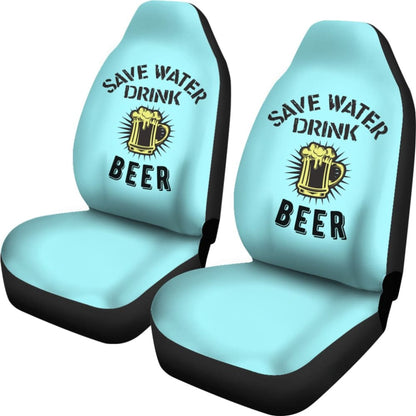 Save Water Drink Beer Car Seat Covers 210206 - YourCarButBetter