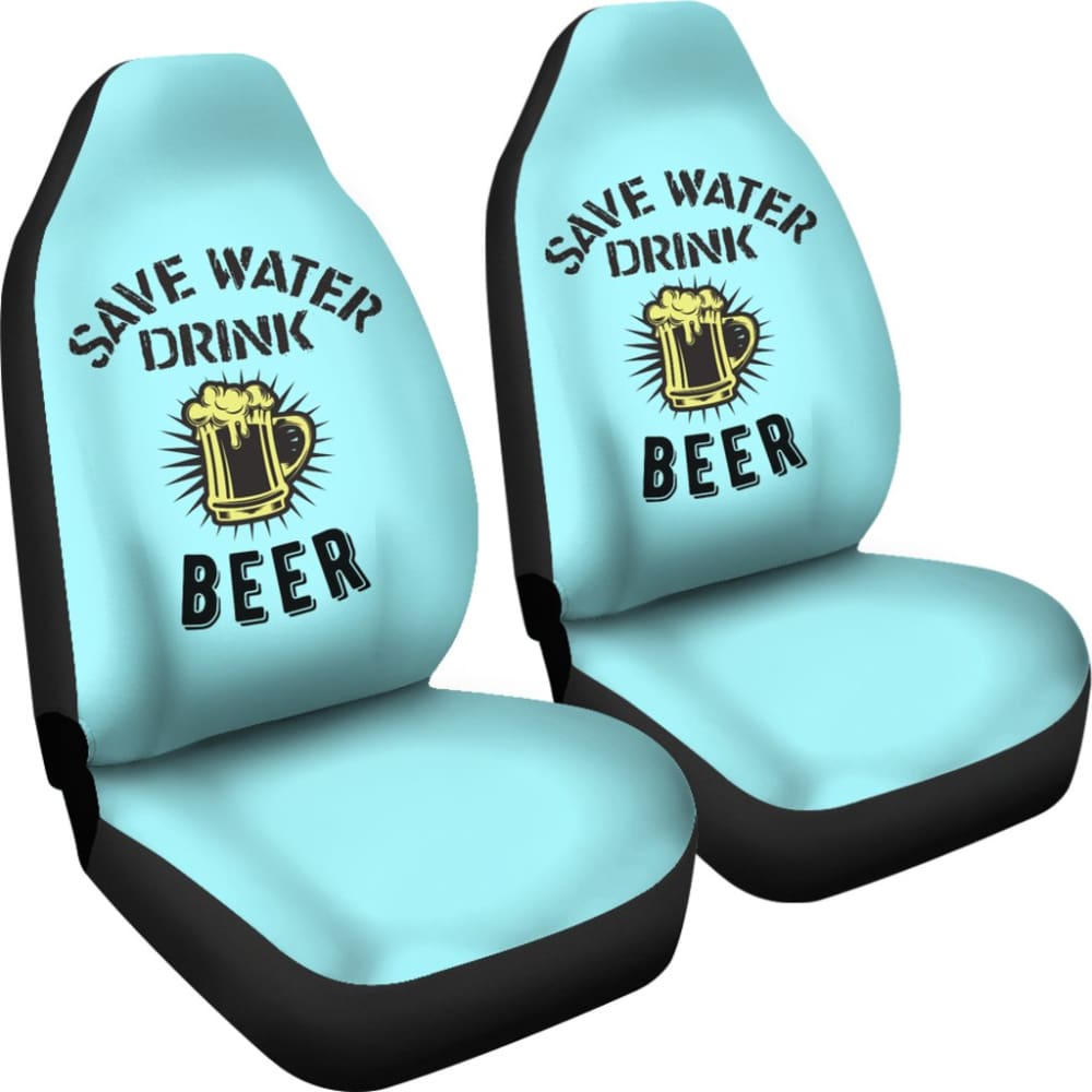 Save Water Drink Beer Car Seat Covers 210206 - YourCarButBetter