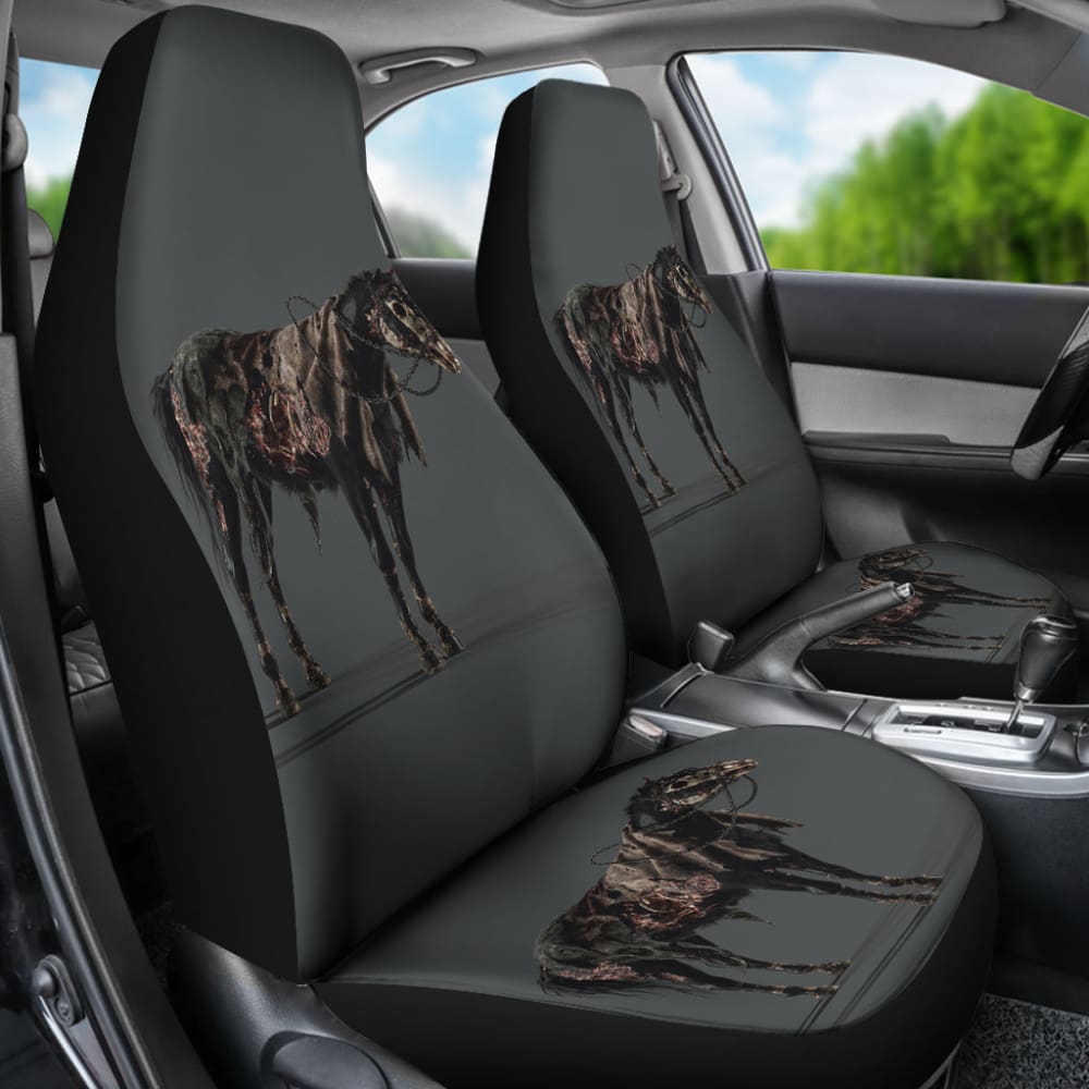Scary Horror Zombie Horse Car Seat Covers 211301 - YourCarButBetter