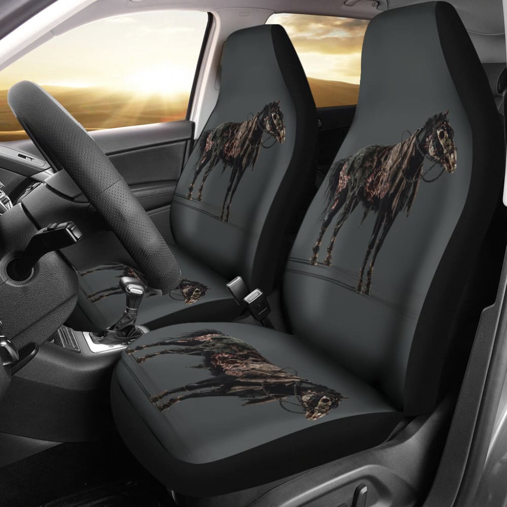 Scary Horror Zombie Horse Car Seat Covers 211301 - YourCarButBetter