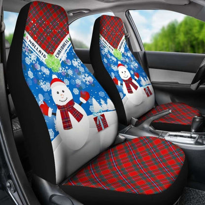 Scotland Christmas Thistle Car Seat Covers Nollaig Chridheil Style Snowman K13 112608