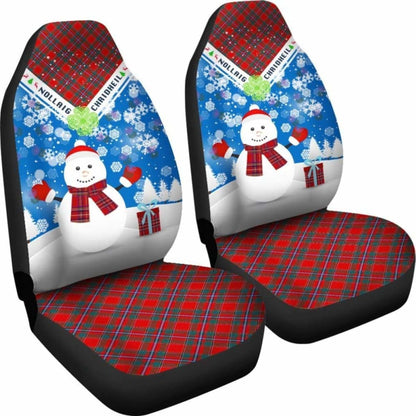 Scotland Christmas Thistle Car Seat Covers Nollaig Chridheil Style Snowman K13 112608