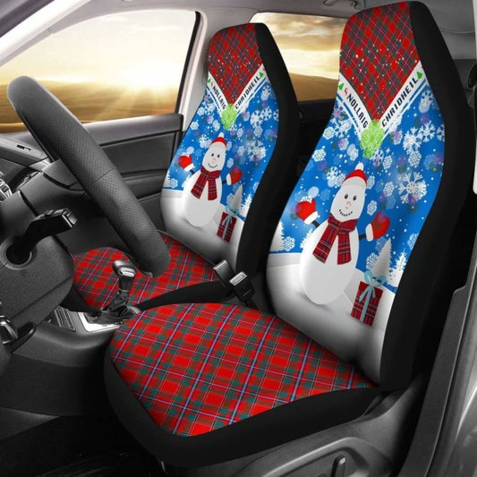 Scotland Christmas Thistle Car Seat Covers Nollaig Chridheil Style Snowman K13 112608