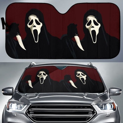 Scream Ghostface Car Auto Sun Shades 212903 - YourCarButBetter