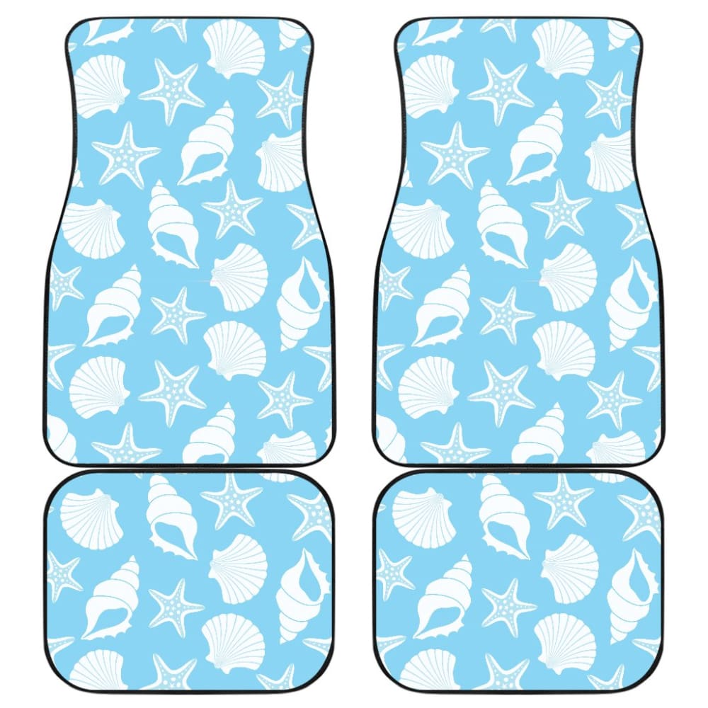 Sea-blue Seashells Car Floor Mats 212203 - YourCarButBetter