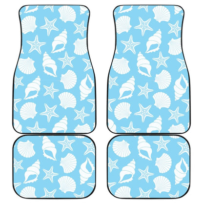 Sea-blue Seashells Car Floor Mats 212203 - YourCarButBetter