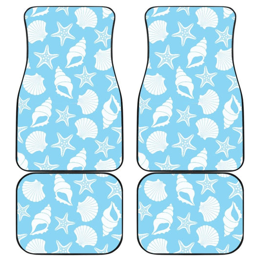 Sea-blue Seashells Car Floor Mats 212203 - YourCarButBetter