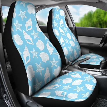 Sea-blue Seashells Car Seat Covers 212203 - YourCarButBetter