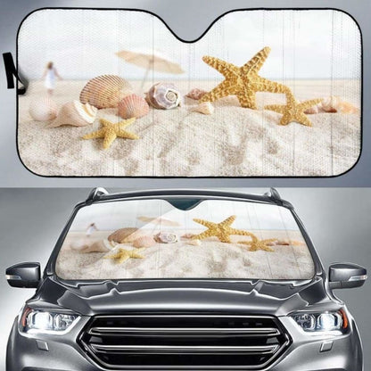 Sea Shells Car Sun Shades 1 460402 - YourCarButBetter