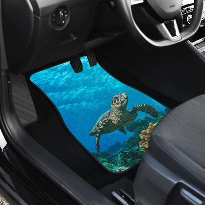 Sea Turtle Swimming Coral Reef Car Floor Mats 210301 - YourCarButBetter