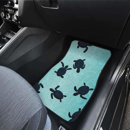 Sea Turtle With Blue Ocean Backgroud Front And Back Car Mats 091814 051512 - YourCarButBetter
