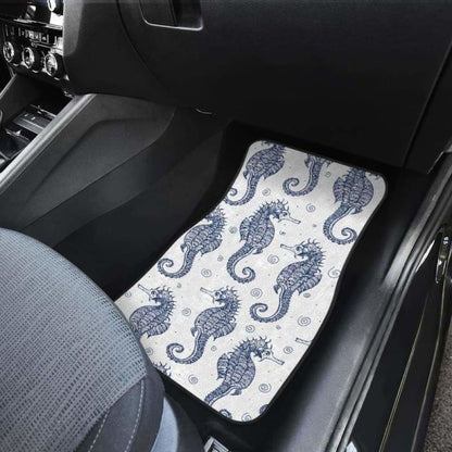 Seahorse Pattern Background Front And Back Car Mats 174914 - YourCarButBetter