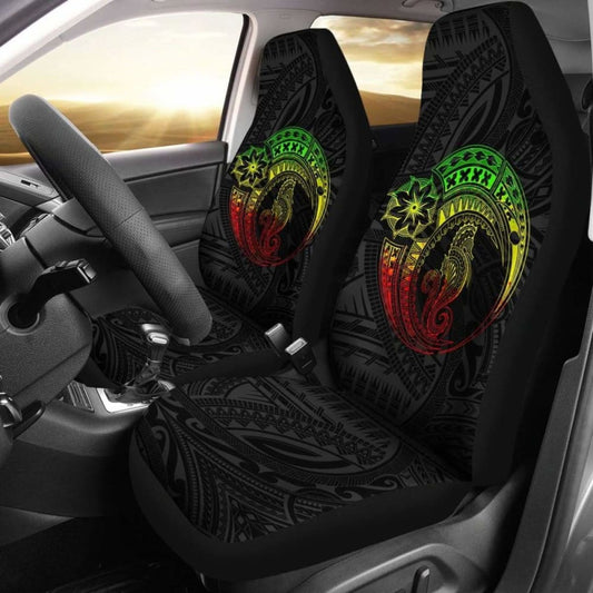 Seahorse Polynesian Car Seat Covers - Polynesian Tattoo Black Reggae - 174914 - YourCarButBetter