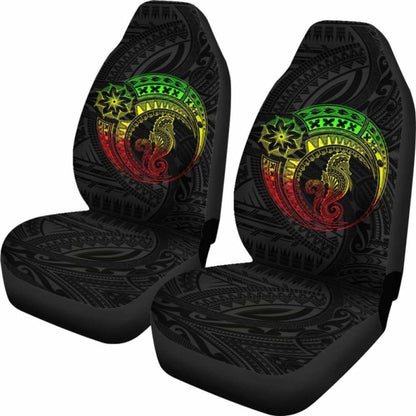 Seahorse Polynesian Car Seat Covers - Polynesian Tattoo Black Reggae - 174914 - YourCarButBetter