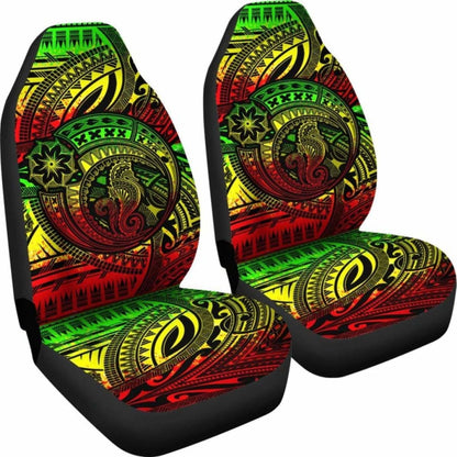 Seahorse Polynesian Car Seat Covers - Polynesian Tattoo Reggae - 174914 - YourCarButBetter