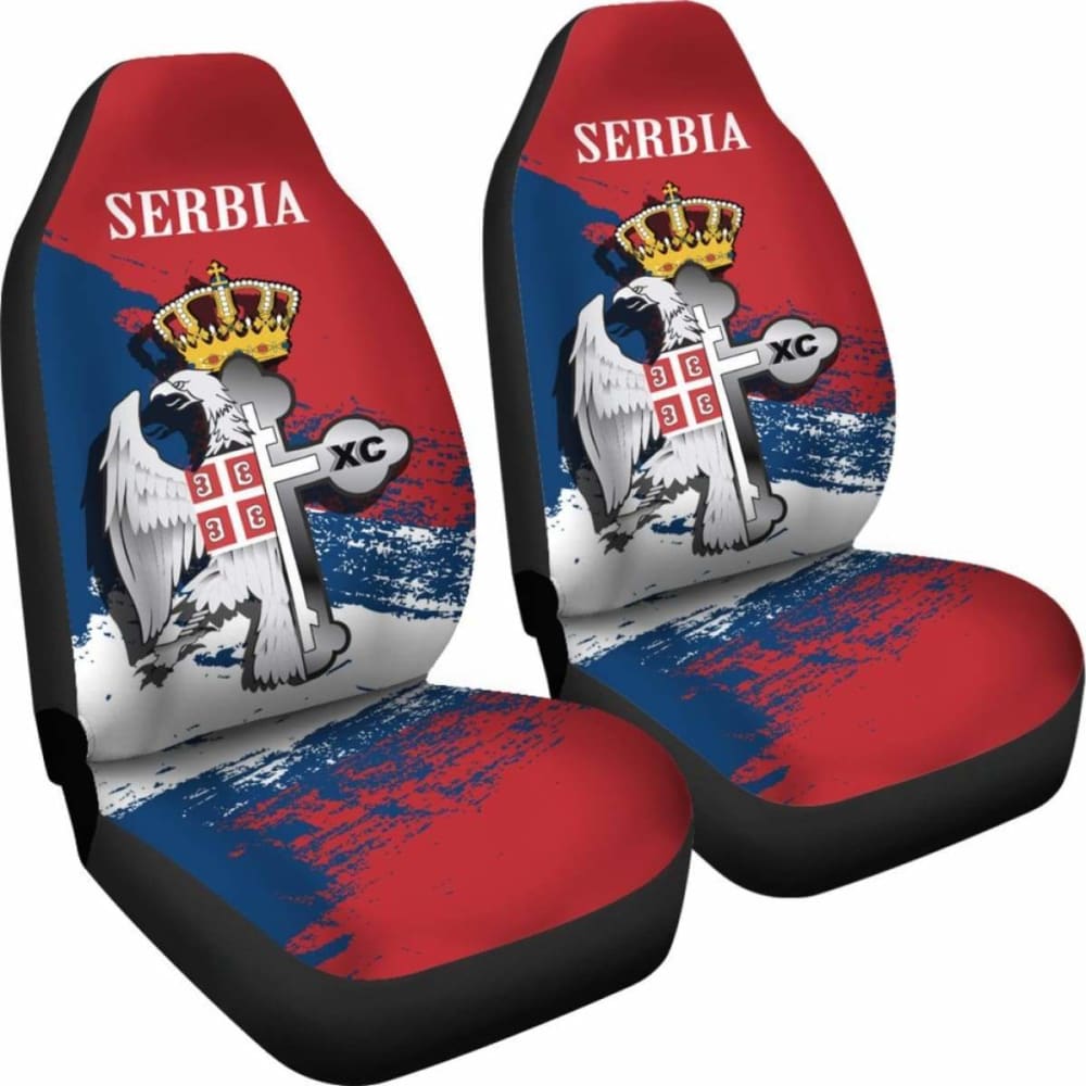 Serbia Car Seat Covers - Serbian Eagle Orthodox Cross 160905