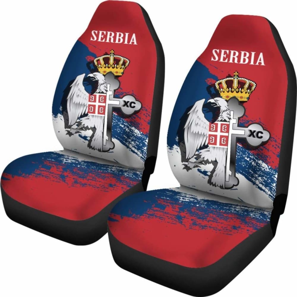 Serbia Car Seat Covers - Serbian Eagle Orthodox Cross 160905