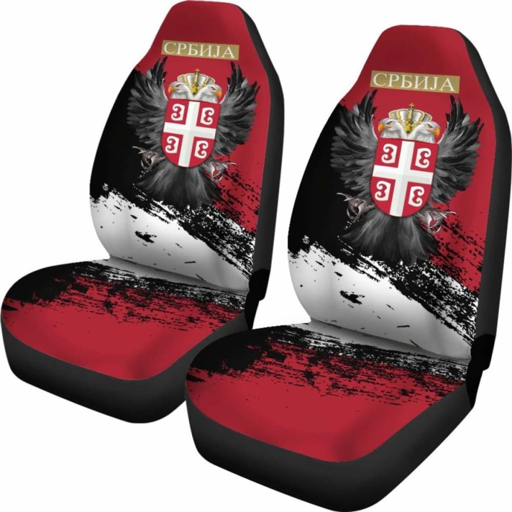 Serbia Car Seat Covers - Serbian Eagle Tattoo 110424 - YourCarButBetter