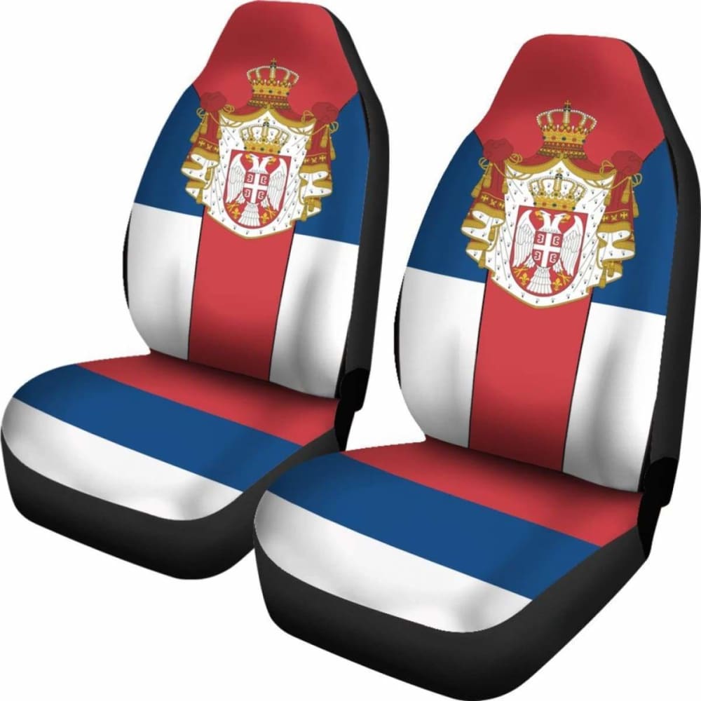 Serbia Flag Car Seat Coat Of Arms Amazing 105905 - YourCarButBetter