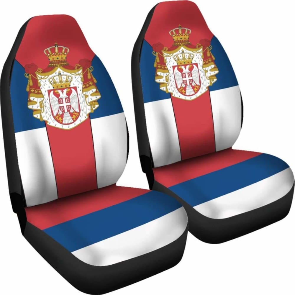 Serbia Flag Car Seat Coat Of Arms Amazing 105905 - YourCarButBetter