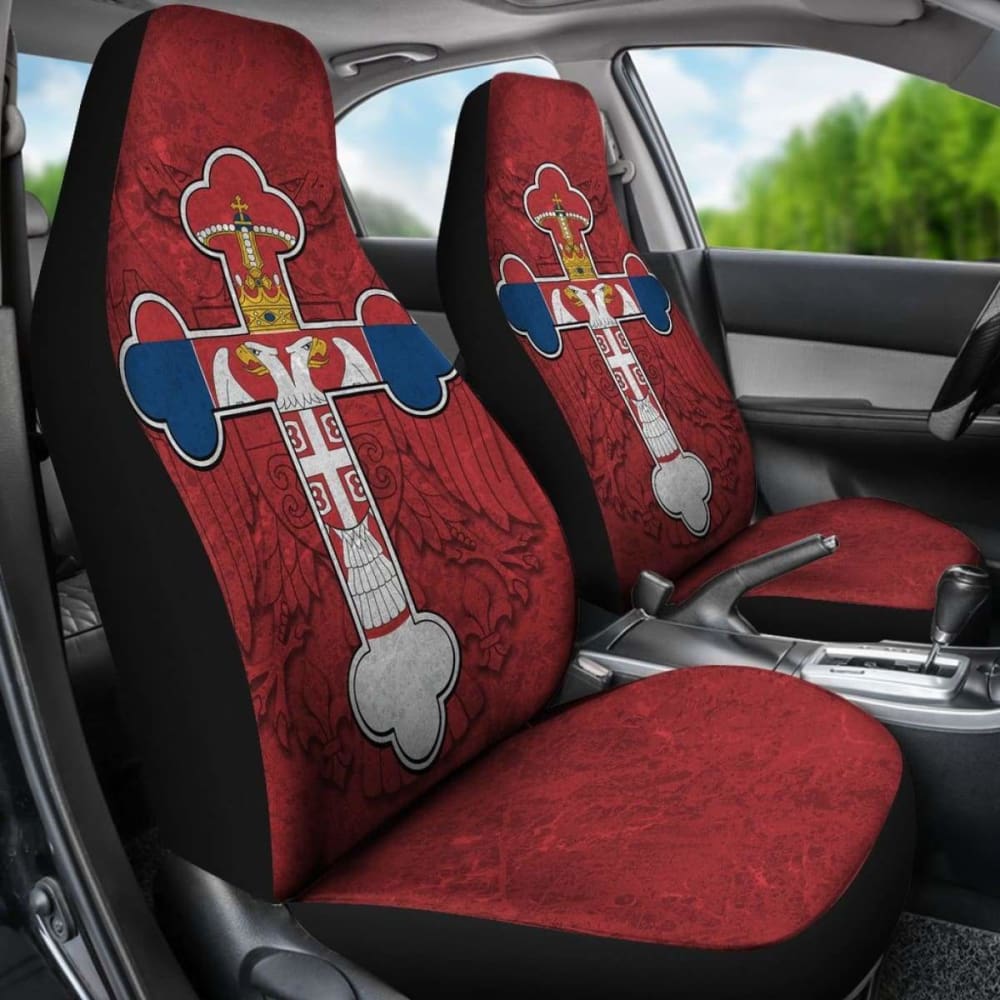 Serbian Cross Car Seat Covers Eagle 160905