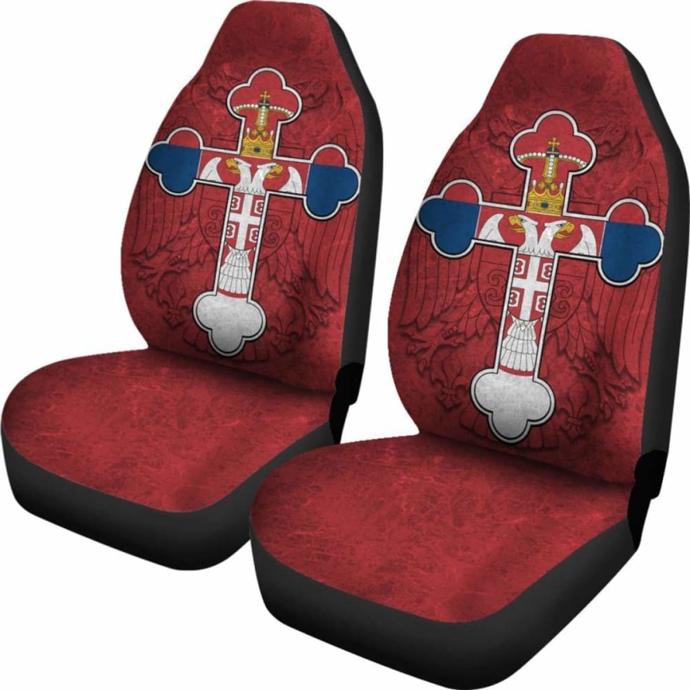 Serbian Cross Car Seat Covers Eagle 160905