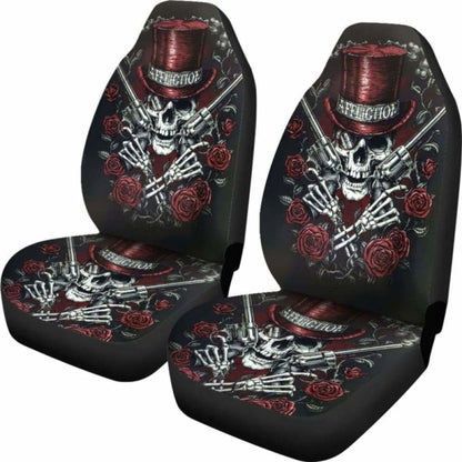 Set 2 Pcs Gothic Skull Car Seat Covers 101207