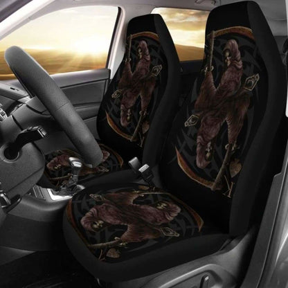 Set 2 Pcs Gothic Skull Car Seat Covers 101207