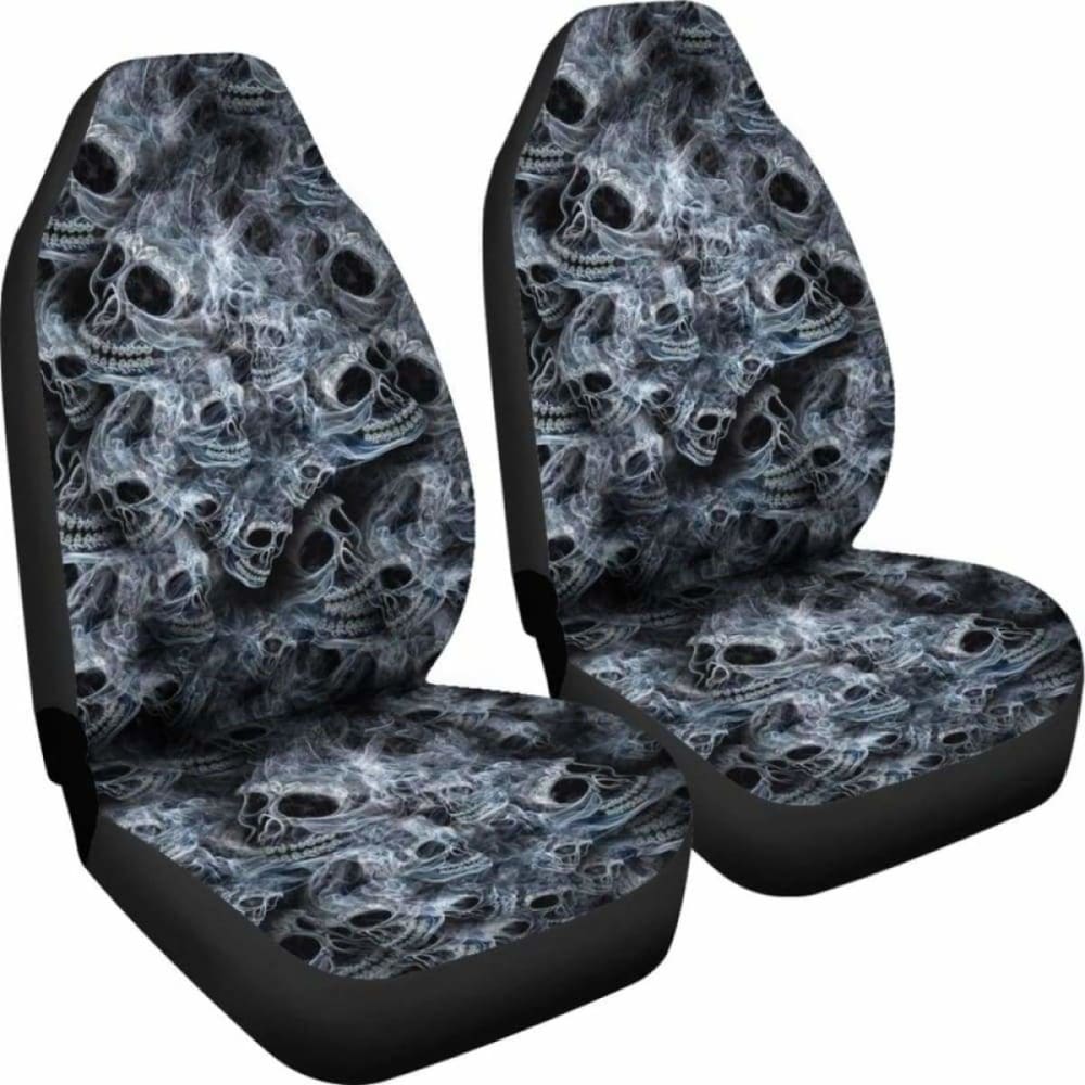 Set 2 Pcs Gothic Skull Car Seat Covers 172727