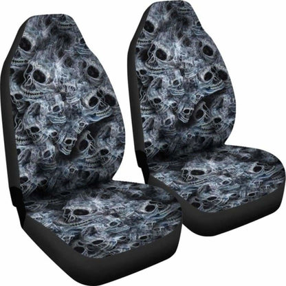 Set 2 Pcs Gothic Skull Car Seat Covers 172727