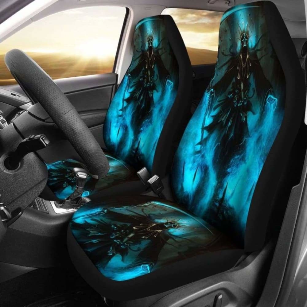 Set 2 Pcs Gothic Skull Car Seat Covers 172727