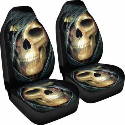 Set 2 Pcs Gothic Skull Car Seat Covers 172727