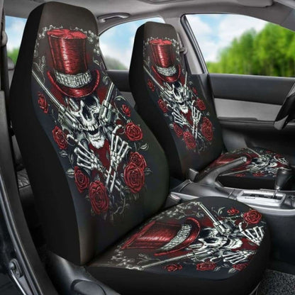 Set 2 Pcs Gothic Skull Car Seat Covers 172727