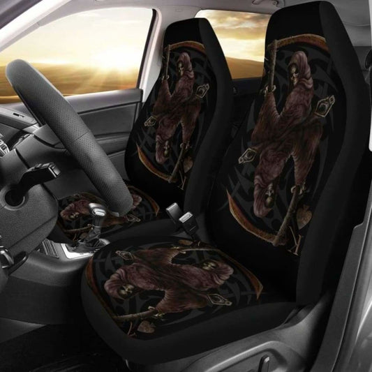 Set 2 Pcs Gothic Skull Car Seat Covers 172727