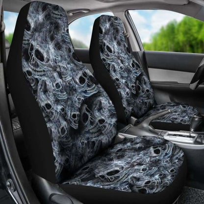 Set 2 Pcs Gothic Skull Car Seat Covers 172727